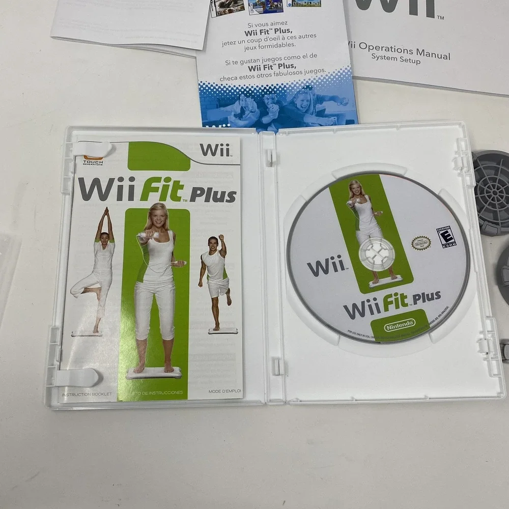 Wii Fit Plus Nintendo DVD + Balance Board Operations Manual System Setup